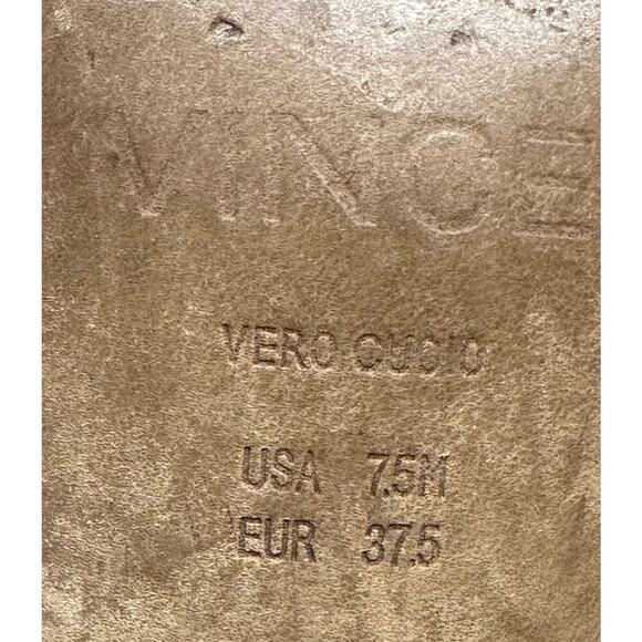 VINCE Suede Taye Two-Strap Block Chunky Heel Sandal in Woodsmoke - Sz 7.5 - Picture 8 of 8